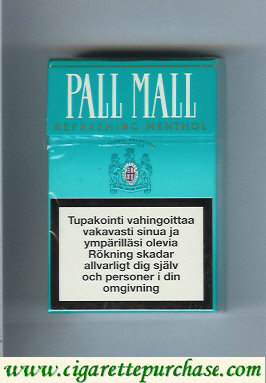 Pall Mall Refreshing Menthol Lights cigarettes hard box